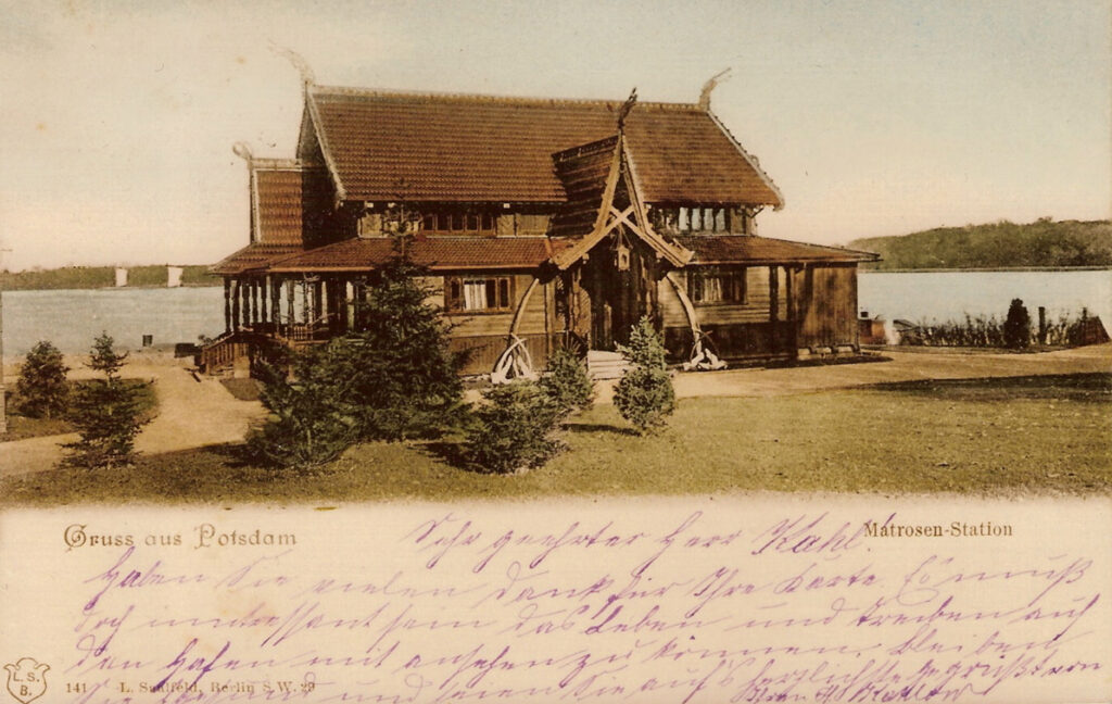 Kongsnaes Matrosenstation historische Empfangshalle Postkarte